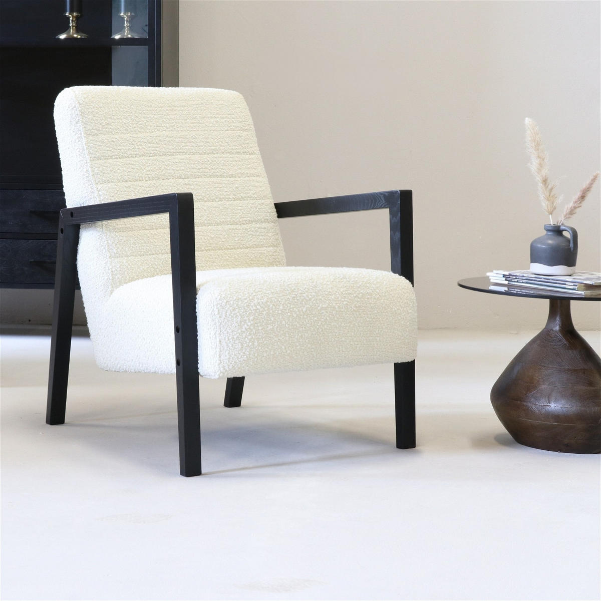 SESSEL aus Bouclé-Stoff, beige - Beige, Textil (63/84/88cm) - Giga Meubel