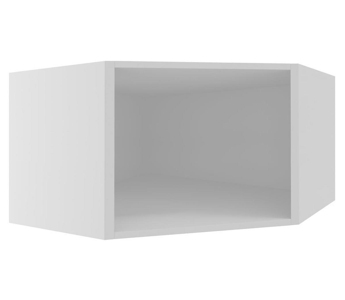ECKHÄNGESCHRANK Essen W10/60/36 Graphit Hochglanz / Weiß Matt 60 / 60 / 36cm - Graphitfarben/Weiß, Holz/Holzwerkstoff (60/36/60cm) - Feldmann-Wohnen