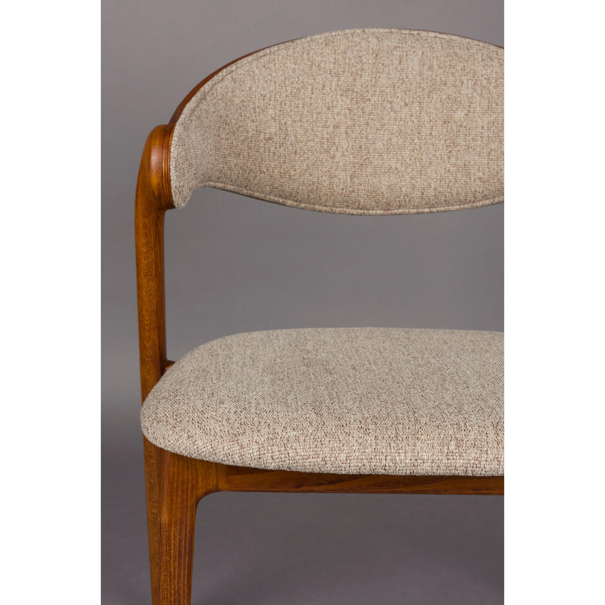 ESSZIMMERSTUHL Babington Walnussfarbe - 2 er Set - Beige, Holz (58/80.5/56.5cm) - Dutchbone