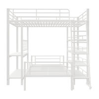 ETAGENBETT Metall 140/200 cm Weiß - Weiß, Metall - Raumix