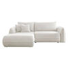 ECKSOFA Moho, Seite: Links - Creme/Schwarz, Holz/Kunststoff (254/162cm) - MIRJAN24