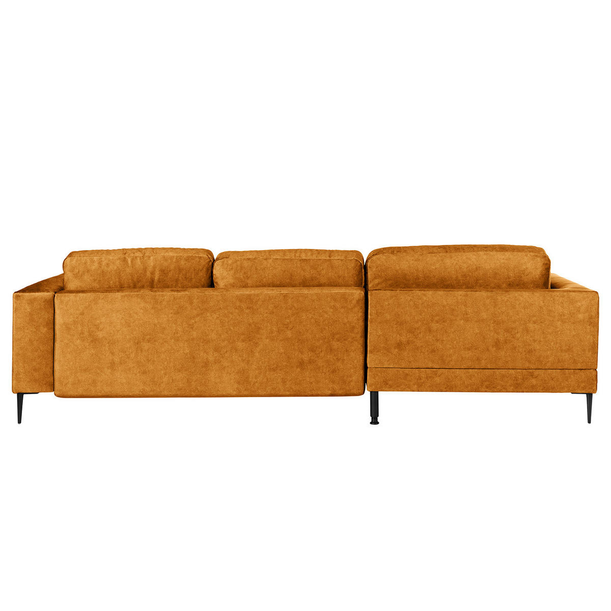 ECKSOFA mit Longchair - Rot, Textil/Metall (275/168cm) - home24
