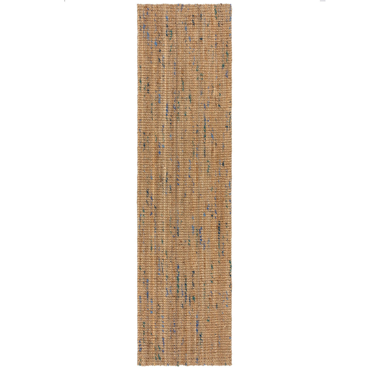 JUTETEPPICH Jute Naturbelassen, Wohnzimmer Natur-Blau Läufer 60x230 - Beige, Textil (60/230cm) - KADIMA DESIGN