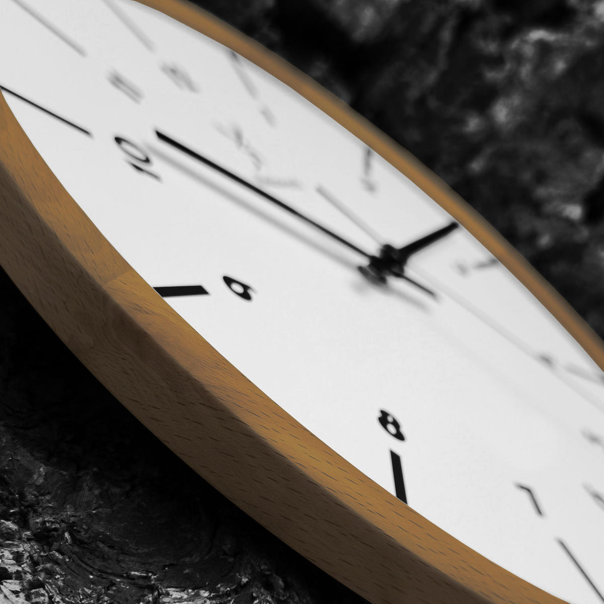 WANDUHR Holz Designer NÜRNBERG Loft Wand Uhr, braun, weiß - Schwarz/Braun, Holz/Metall (32/32/2cm) - Holzwerk