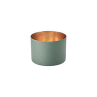 TEELICHTHALTER Chennai M, Eisen, Yucca, Gold, 7.5 cm - Grün, Metall (8cm) - Gift Company