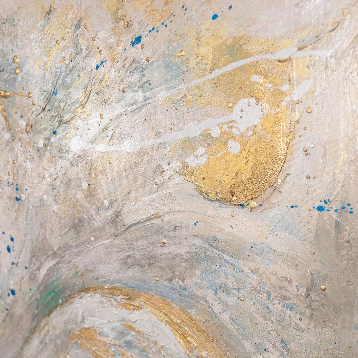 GEMÄLDE Mondwächter Schattenfugenrahmen Weiß 120x80 cm - Weiß, Holz (120/80cm) - YS-art gallery