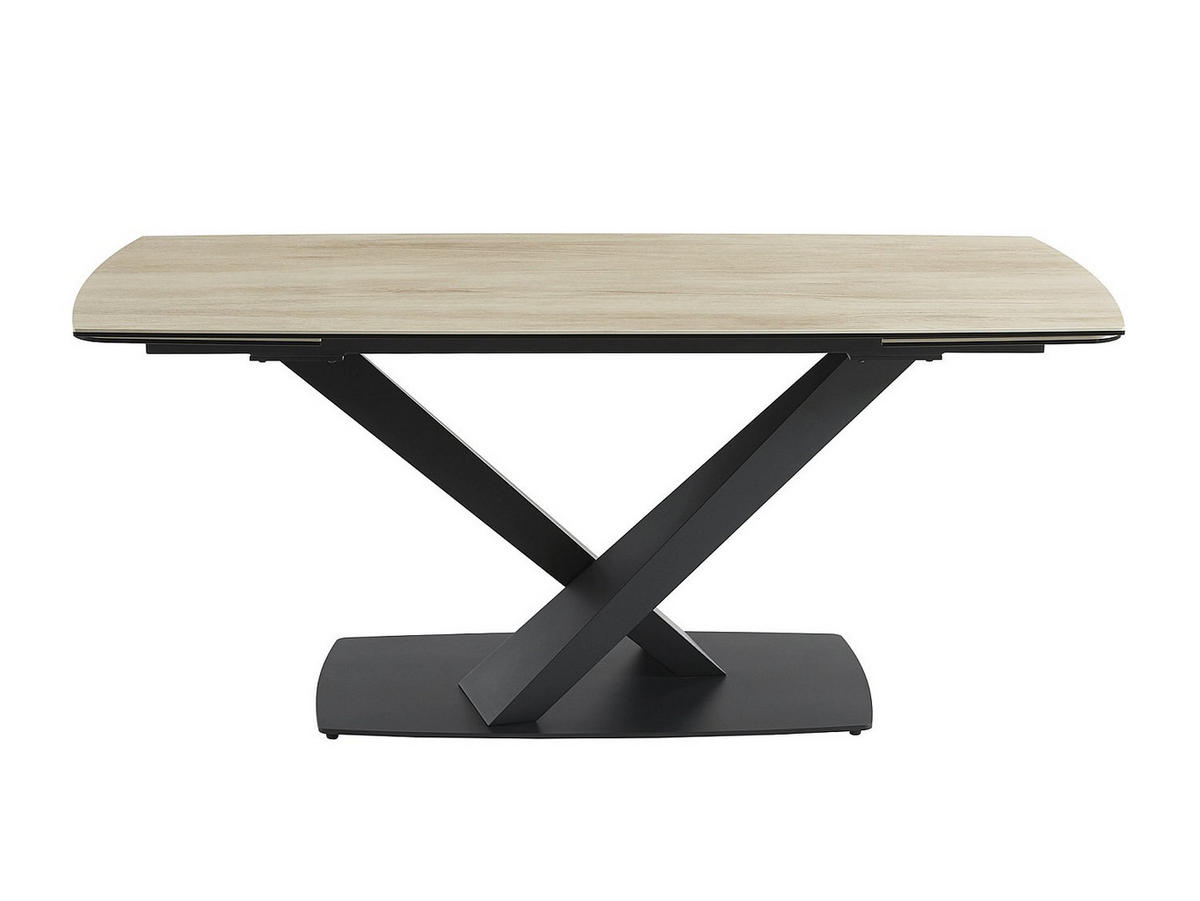 AUSZIEHBARER Tisch - 8 , 10 -Sitzer - Sicherheitsglas - schwarz - MALATA - Schwarz, Glas (90/260/76cm) - Vente-Unique