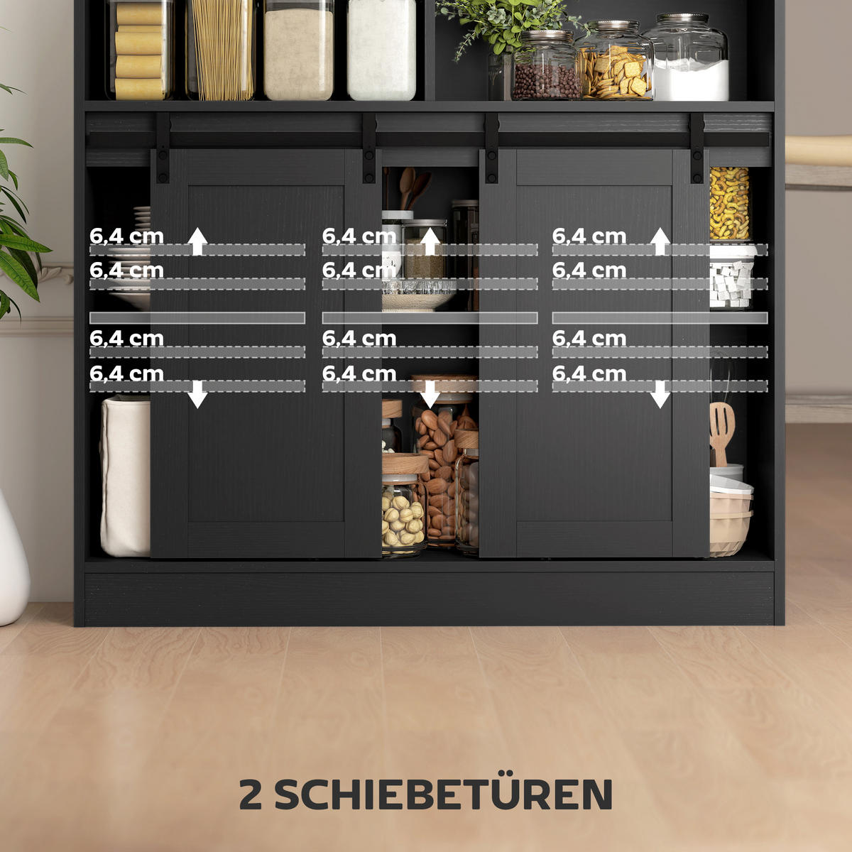 Ausziehbarer-Bartisch Spanplatte MDF Schwarz - Schwarz, Holzwerkstoff (187.5/35/105cm) - HOMCOM