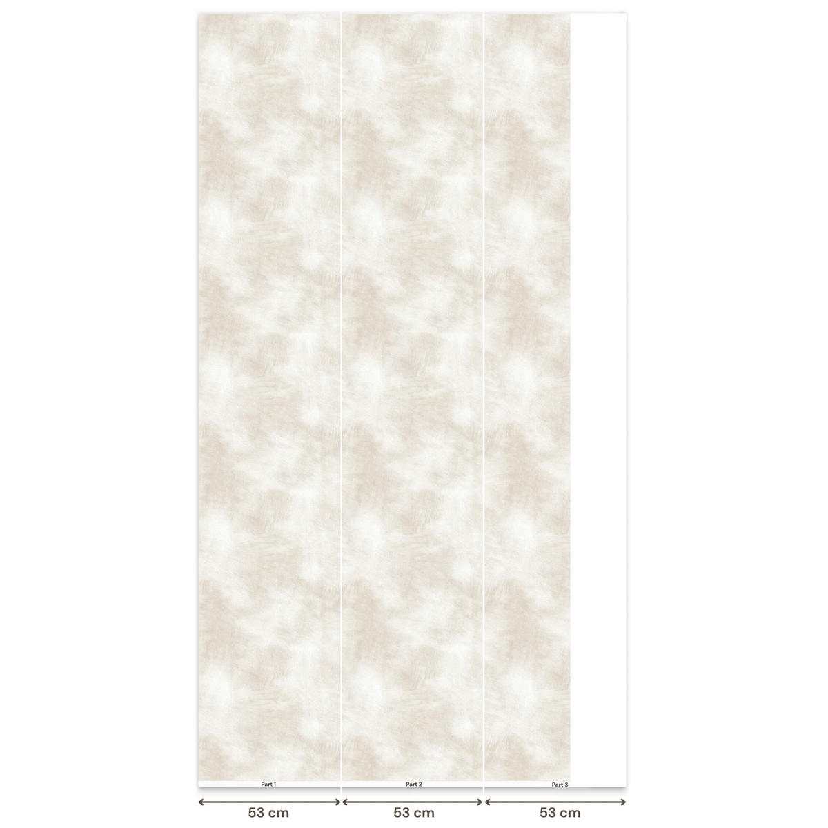 TAPETE - Dezent - Textur - Beige - 140x260 cm - Creme, Papier (140/260cm) - OnlyWow