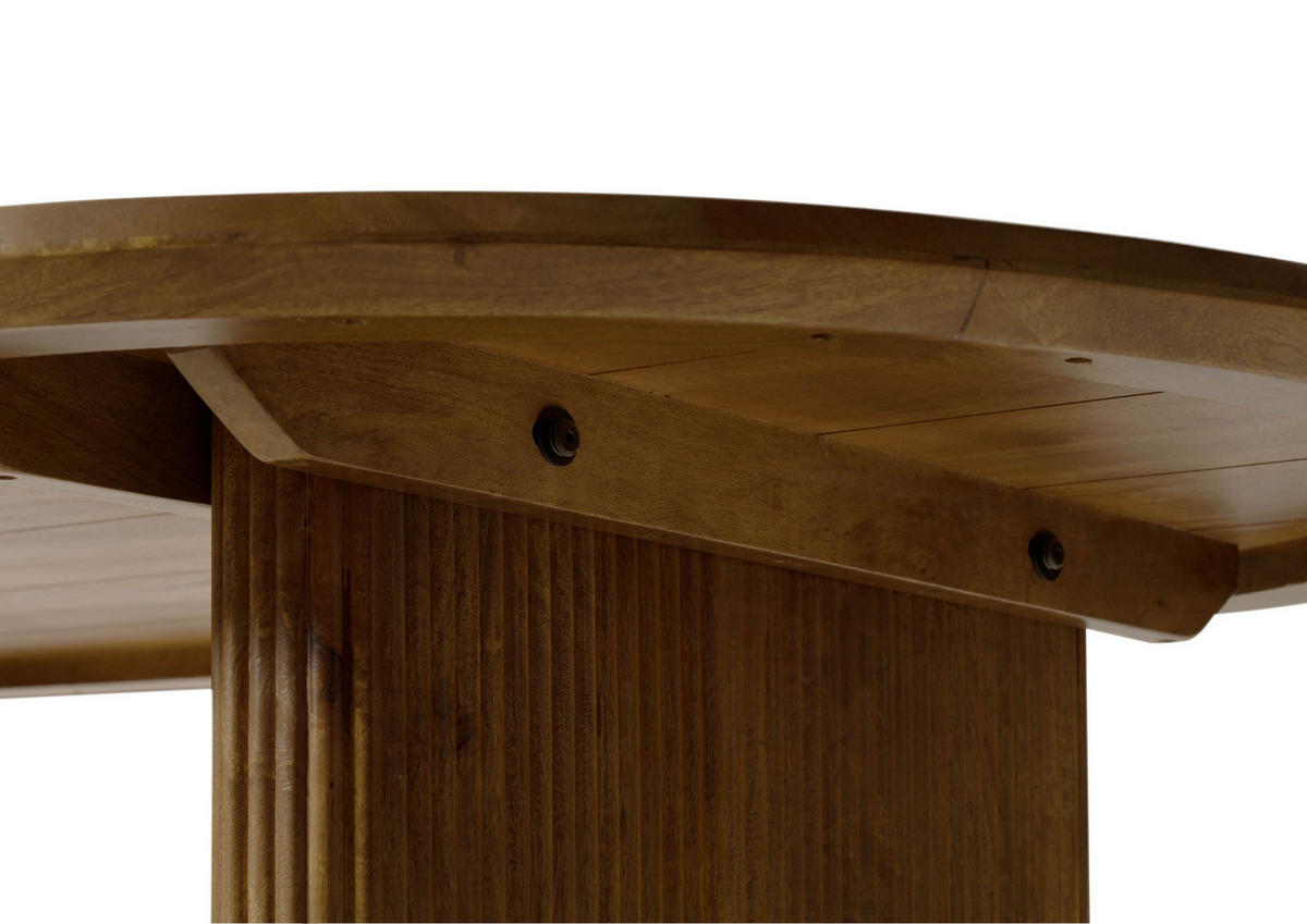 ESSTISCH oval Mango 200x100x76x76 braun lackiert BARCELONA #226 - Braun, Holz (100/200/76cm) - Massivmoebel24