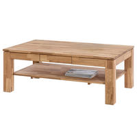 MASSIVER COUCHTISCH - Eiche - Braun, Holz/Holzwerkstoff (70/115/46cm) - home24