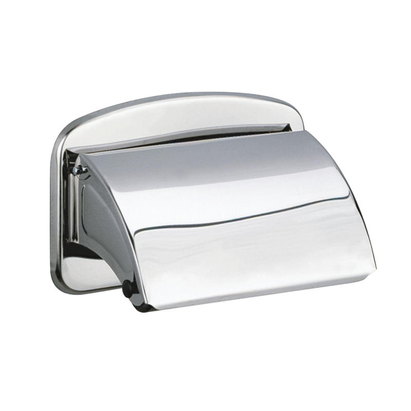 HYPERECO WC-Papierhalter Edelstahl hochglanzpoliert - Chromfarben, Metall (11/9/14.5cm) - Delabie