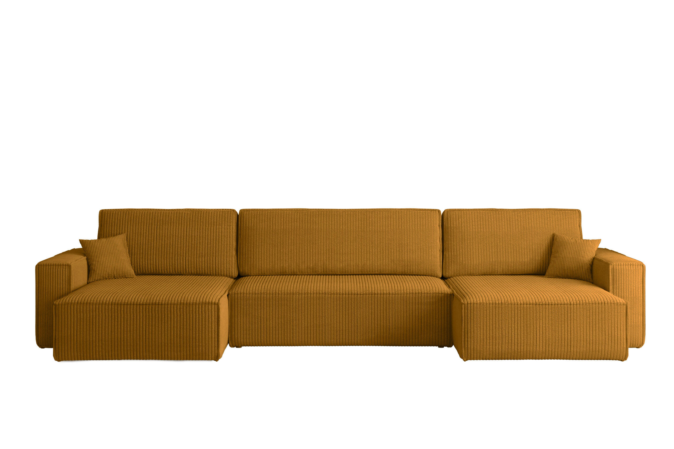 ECKSOFA Mit Schlaffunktion Und Bettkasten BEST U XL Stoff Poso Senffarbe - Gelb, Holz (142/372cm) - Kaiser Möbel