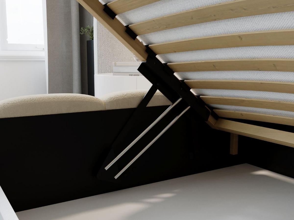 POLSTERBETT Modo 160x200 Beige - Beige, Textil (160/200cm) - Graingold