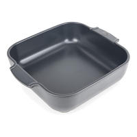 AUFLAUFFORM Keramik Appolia 28cm Quadratisch Schiefergrau Spülmaschinenfest - Grau, Keramik (23.7/28/7.1cm) - PEUGEOT