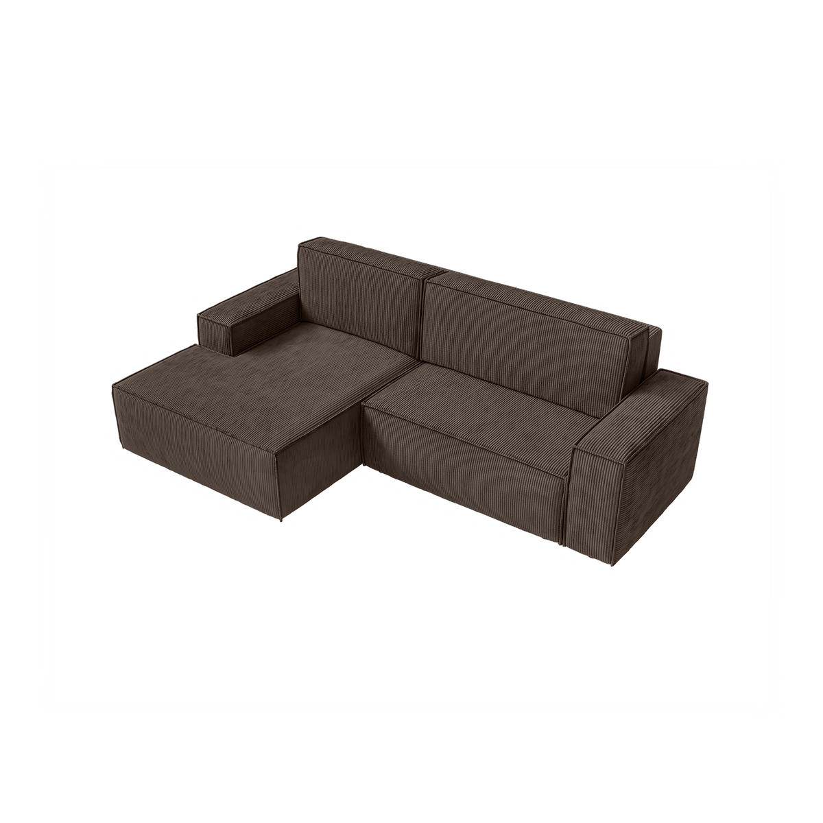 ECKSOFA Kokko mit Schlaffunktion, Braun - Braun, Textil (267/167cm) - Fedve
