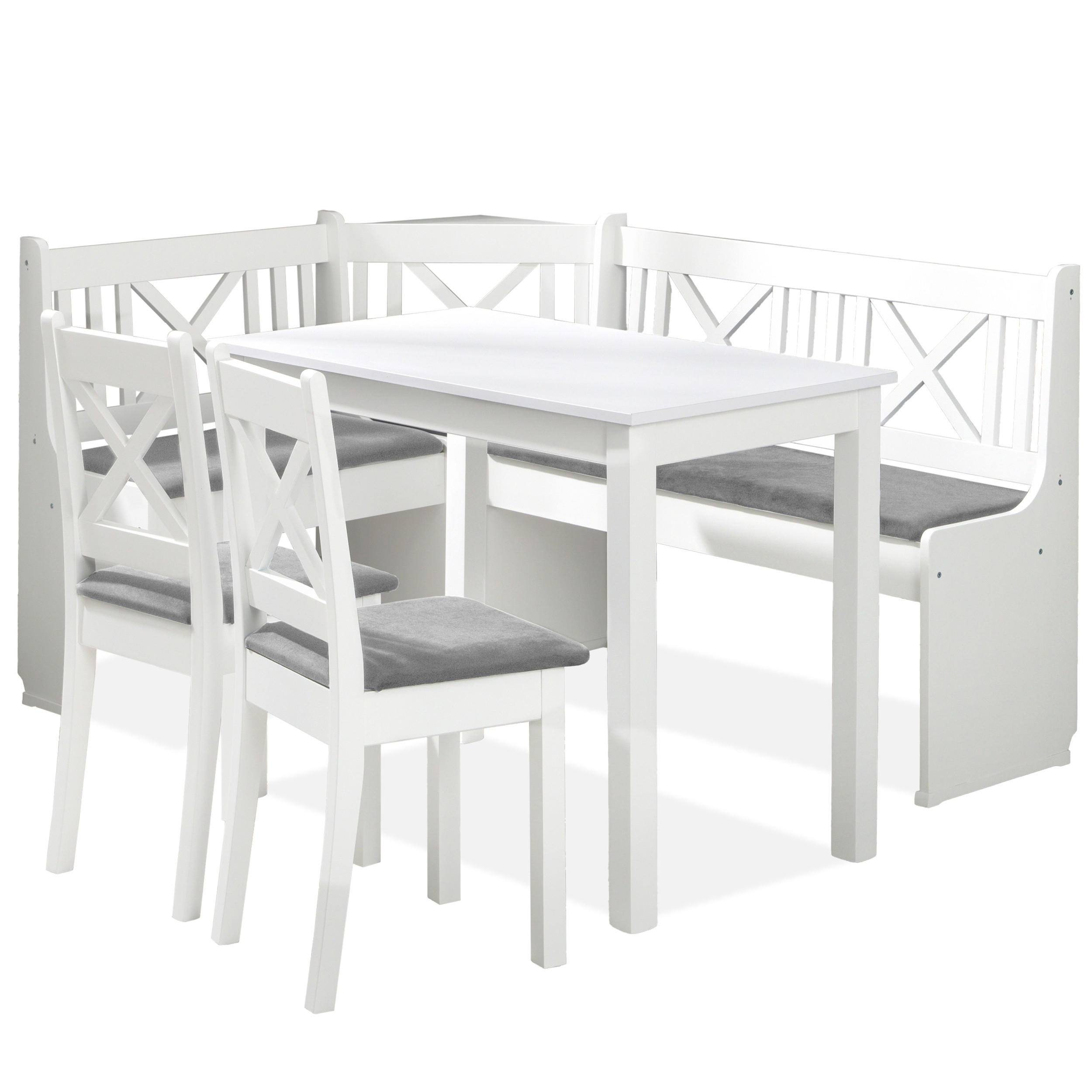 Konsimo® Eckbankgruppe Hellgrau 157x117x87 cm