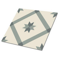 FLIESENAUFKLEBER 9 Stück 30x30 cm selbstklebend Geometrisches Muster - Beige, Textil (30/1.6/30cm) - TULUP