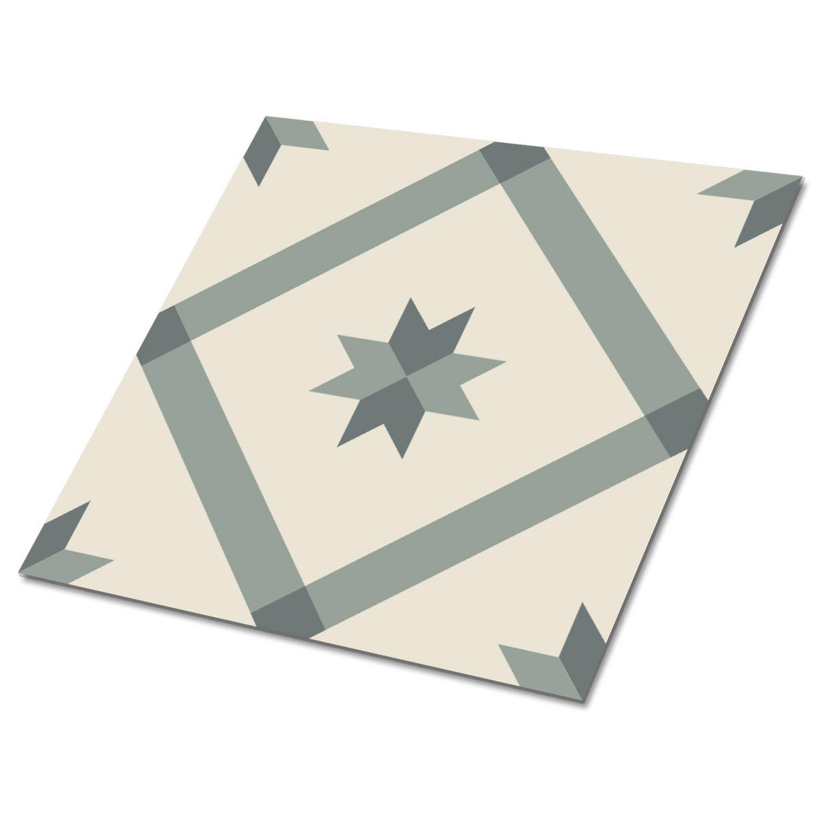 FLIESENAUFKLEBER 9 Stück 30x30 cm selbstklebend Geometrisches Muster - Beige, Textil (30/1.6/30cm) - TULUP