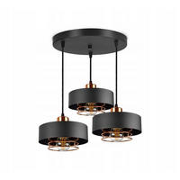 PENDELLEUCHTE EDISON - Goldfarben/Schwarz, Metall (40/40/70cm) - kiki design