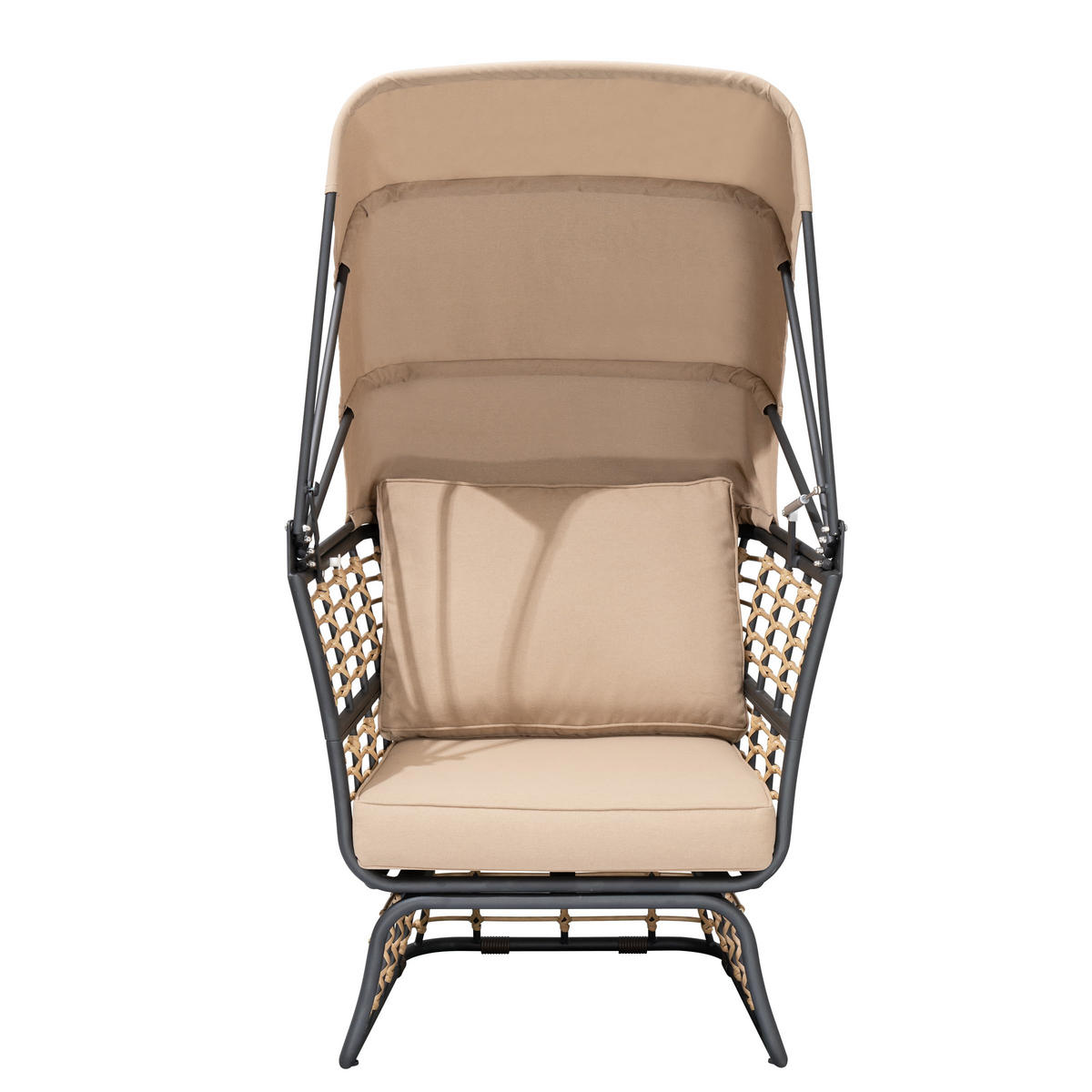 GARTENMUSCHEL Jakob Sonneninsel - Braun, Kunststoff (72/154/83cm) - DELUKE