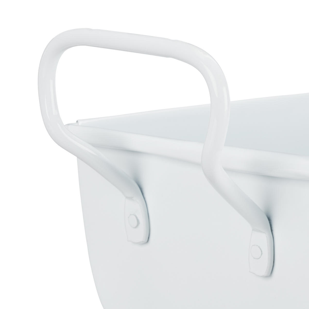 2xBLUMENKASTEN - Weiß, Metall (61/16.5/14cm) - Relaxdays