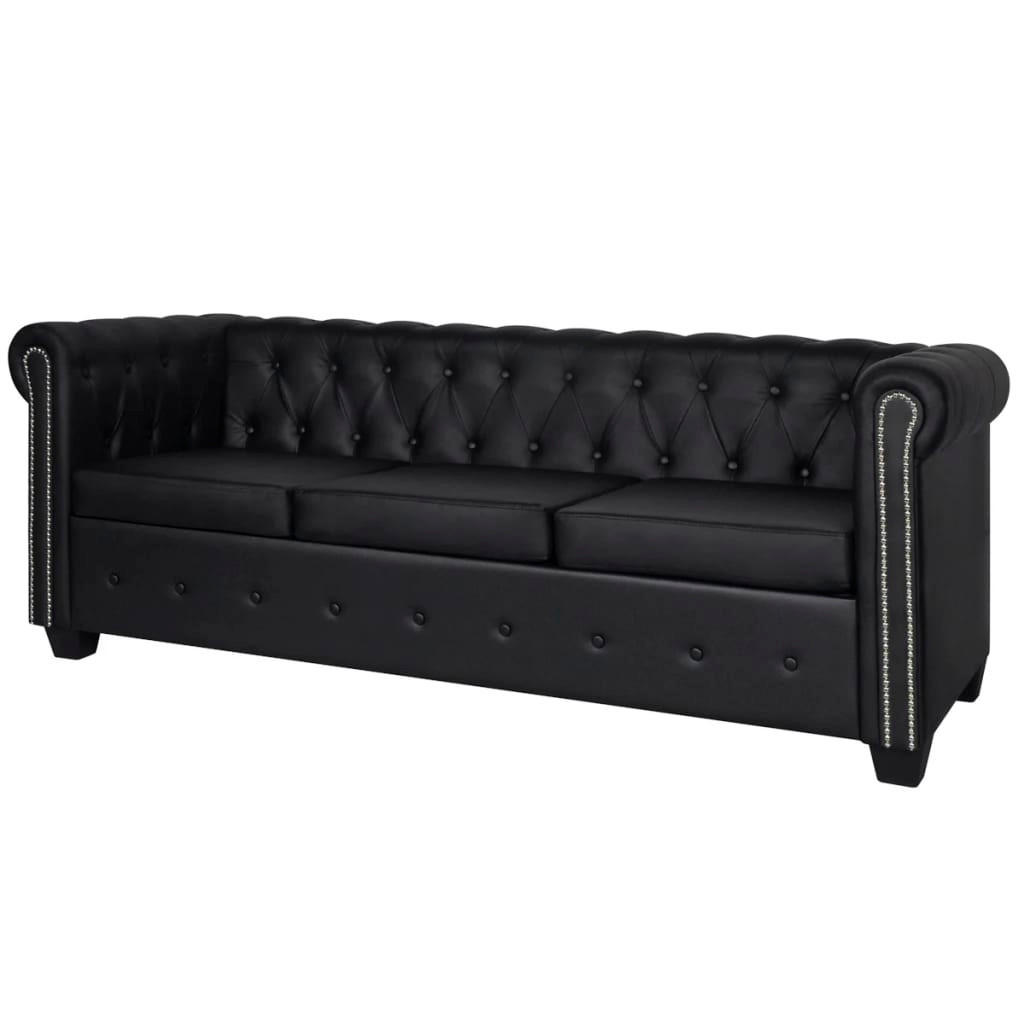 Thumbnail - ZMH Sofas, Schwarz, Holz, 145.5x70x76 cm, Wohnzimmer, Sofas & Couches, Sofas