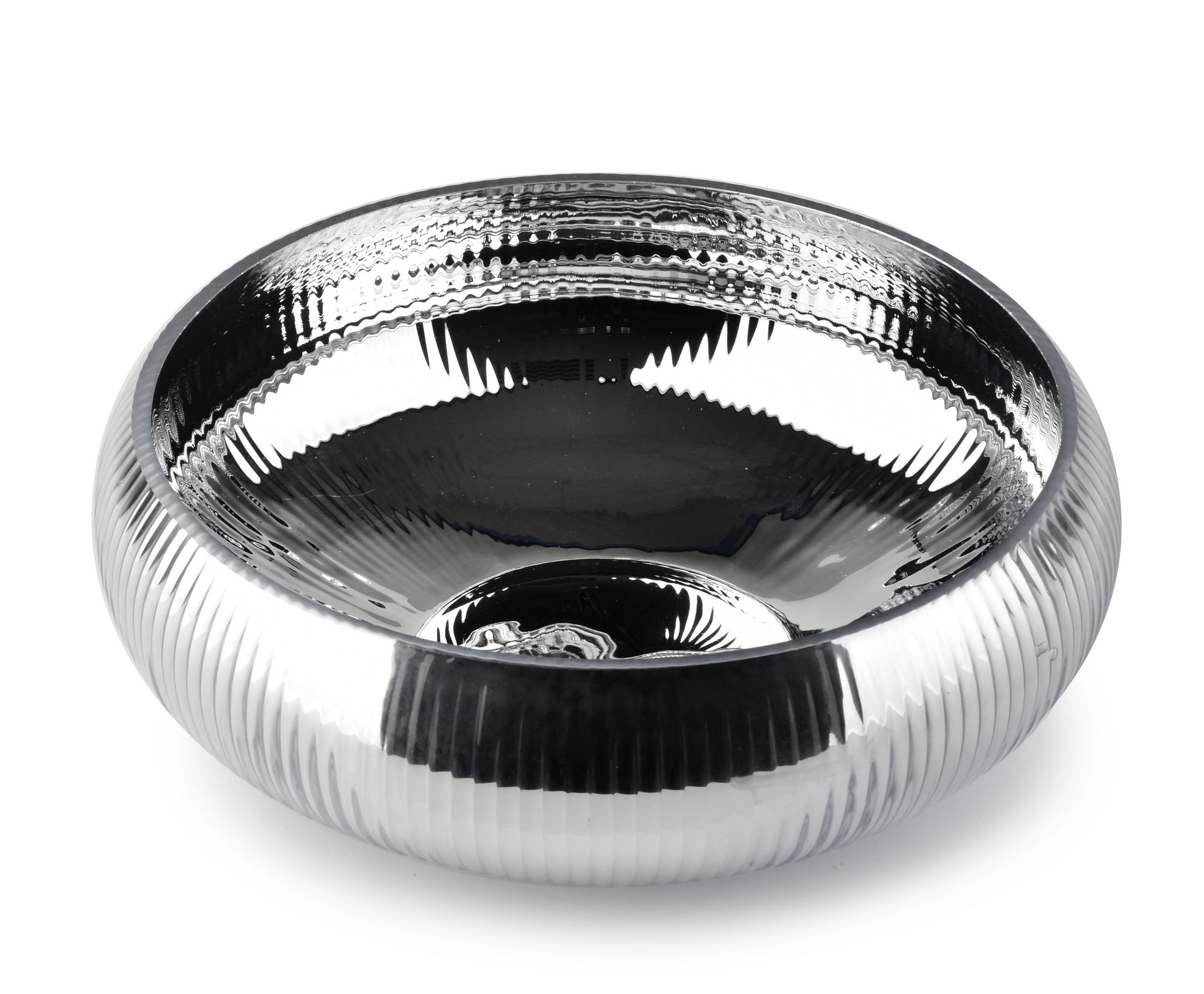 DEKOSCHALE serenite silver - Silberfarben, Glas (29/10cm) - Mondex