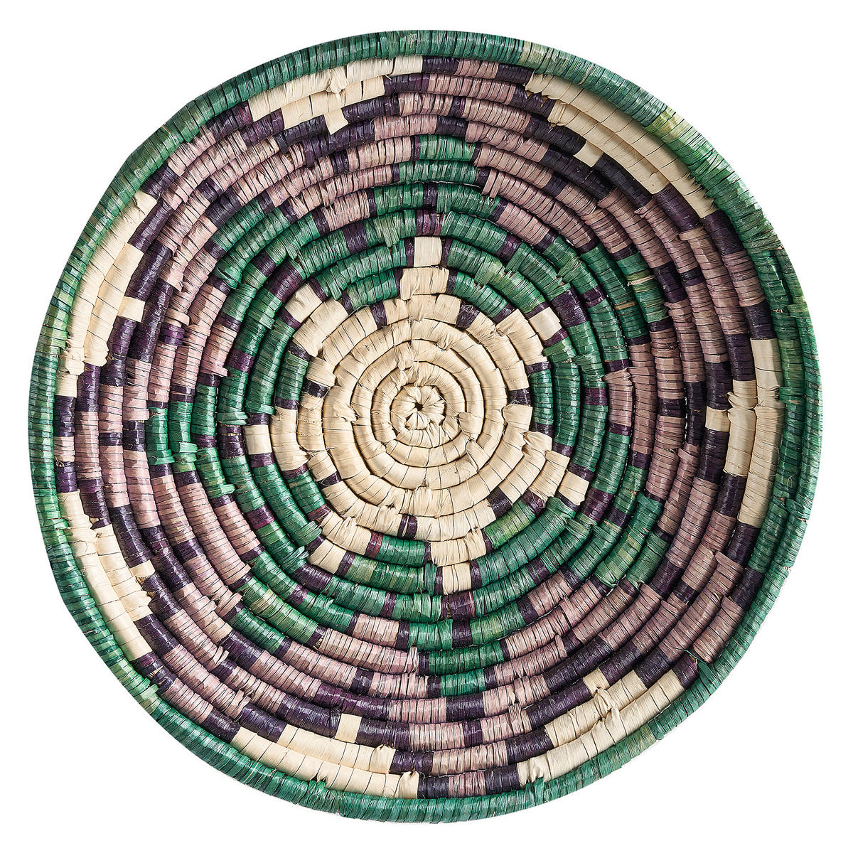 WANDDEKORATION Seegras bunt Namdinh - Multicolor, Naturmaterialen (56/56/8cm) - Beliani