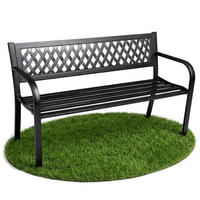 GARTENBANK KALIA Schwarz 119 x 75 x 50 cm - Schwarz, Metall (119/75/50cm) - Akord