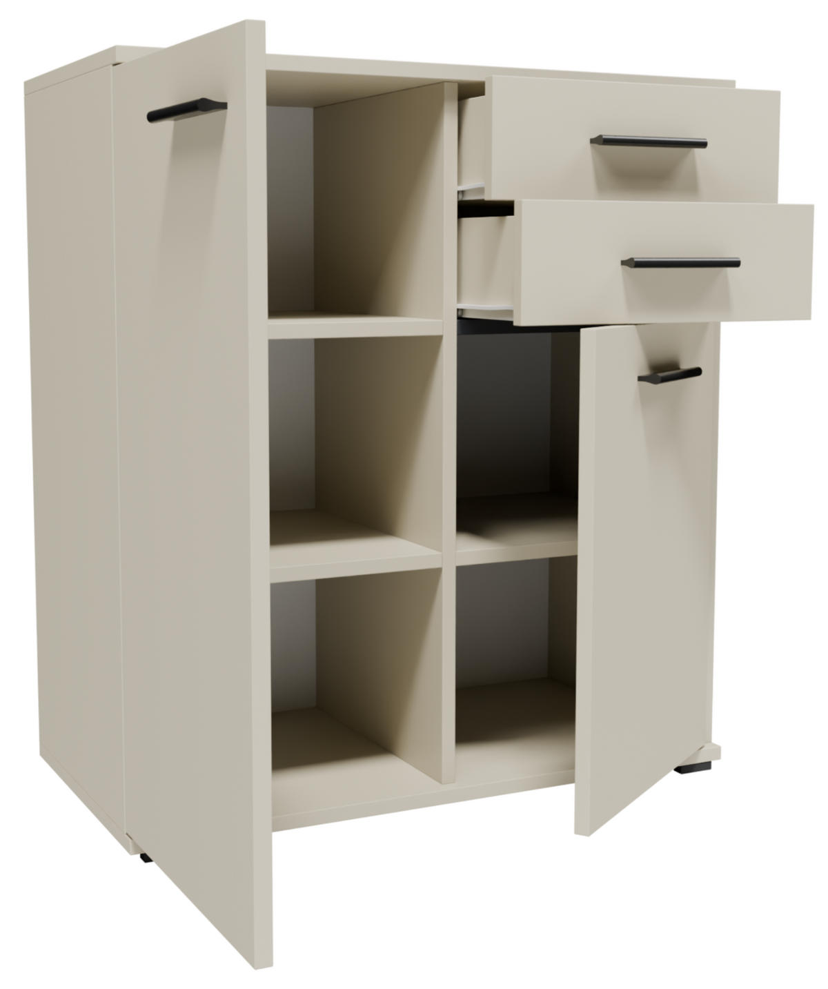 KOMMODE CR3-KD2 Kaschmir 69/34/73,5 cm - Kaschmir, Holzwerkstoff (69/73.5/34cm)