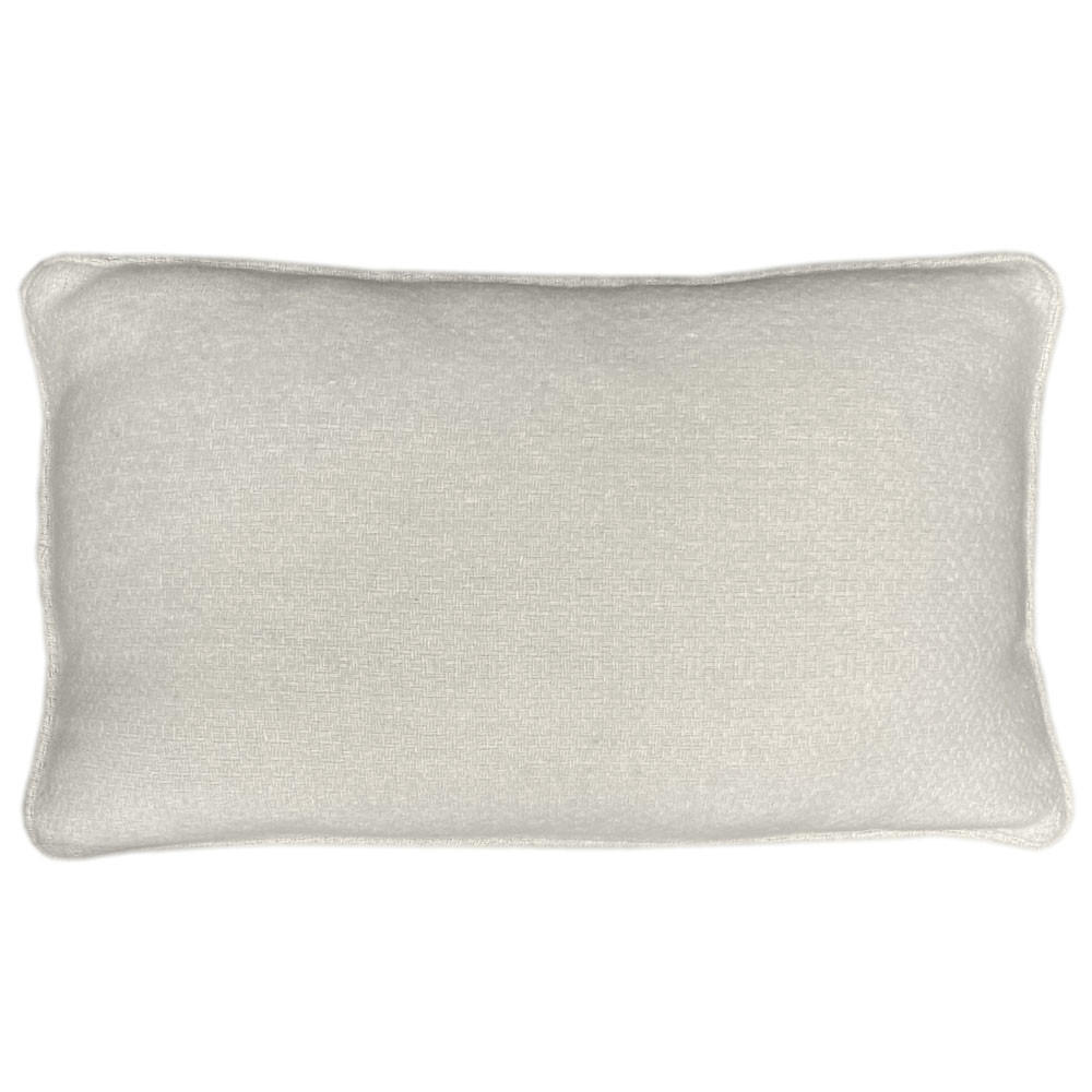 WOLLKISSEN recycelte Wolle Struktur Abbeyweiß 35x60 - Weiß, Textil (60/35/12cm) - Malagoon