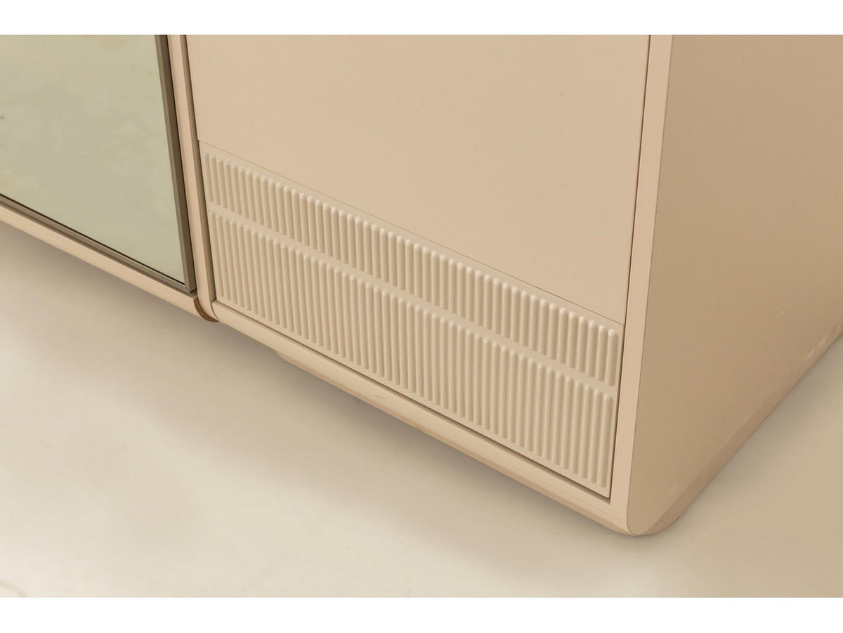 KLEIDERSCHRANK Aura 6 trg. - Beige, Holzwerkstoff (260/230/65cm)