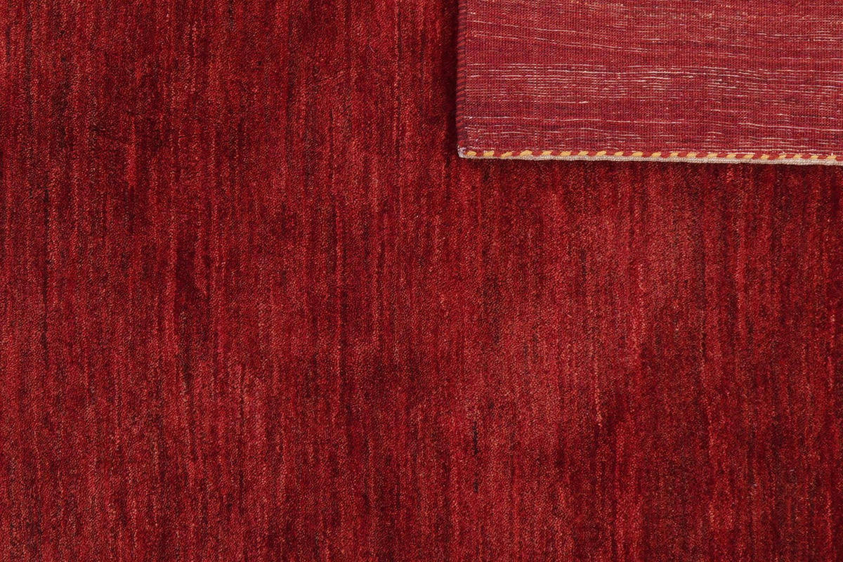 GABBEH-TEPPICH handgeknüpft Rizbaf Rot 208/150 cm Schurwolle - Rot, Textil (150/208cm) - Looma