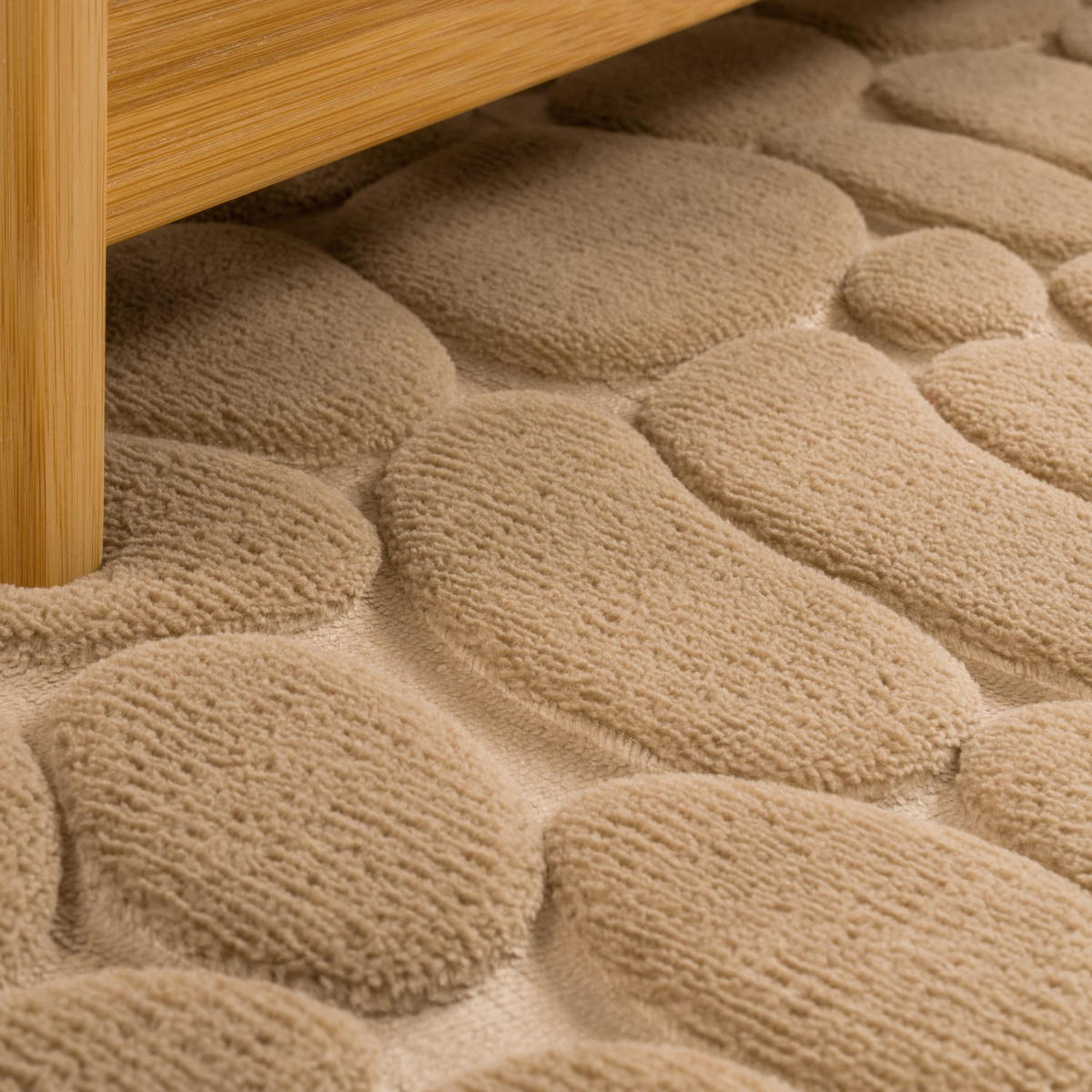 BADEMATTE 50/80 cm Corby 256 - Beige, Kunststoff (50/80cm) - Paco Home