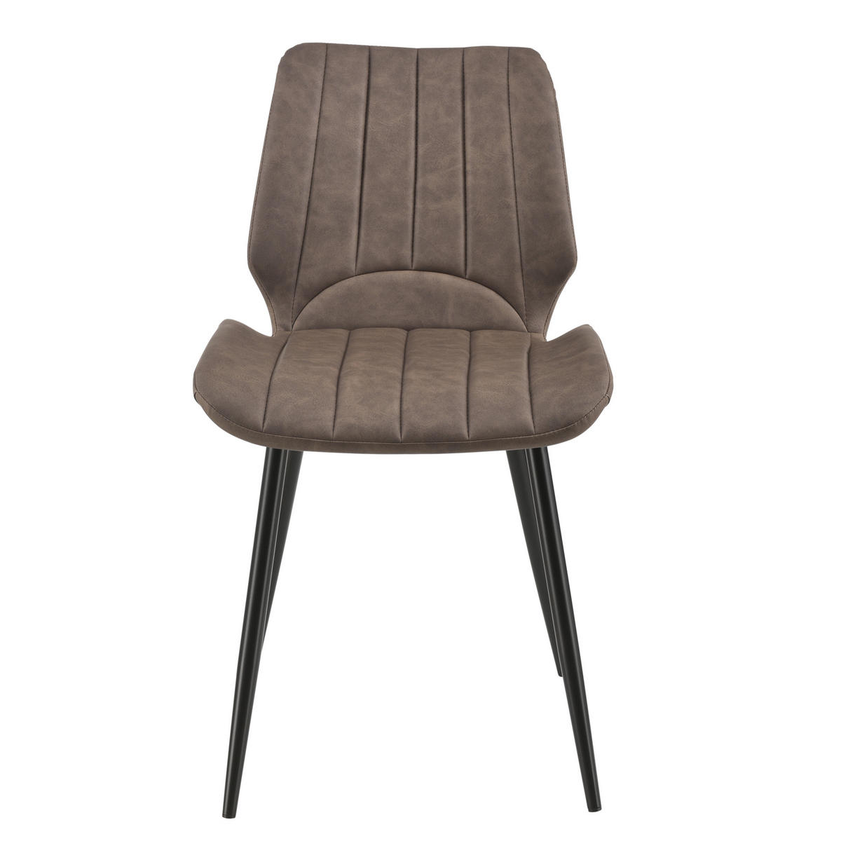 ESSZIMMERSTUHL Mendoza 6er Set - Braun, Leder (58/77/46cm) - [en.casa]
