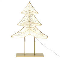 WEIHNACHTSDEKO HTHD0211 - Champagner, Kunststoff/Metall (7/45/31cm) - Hometopia