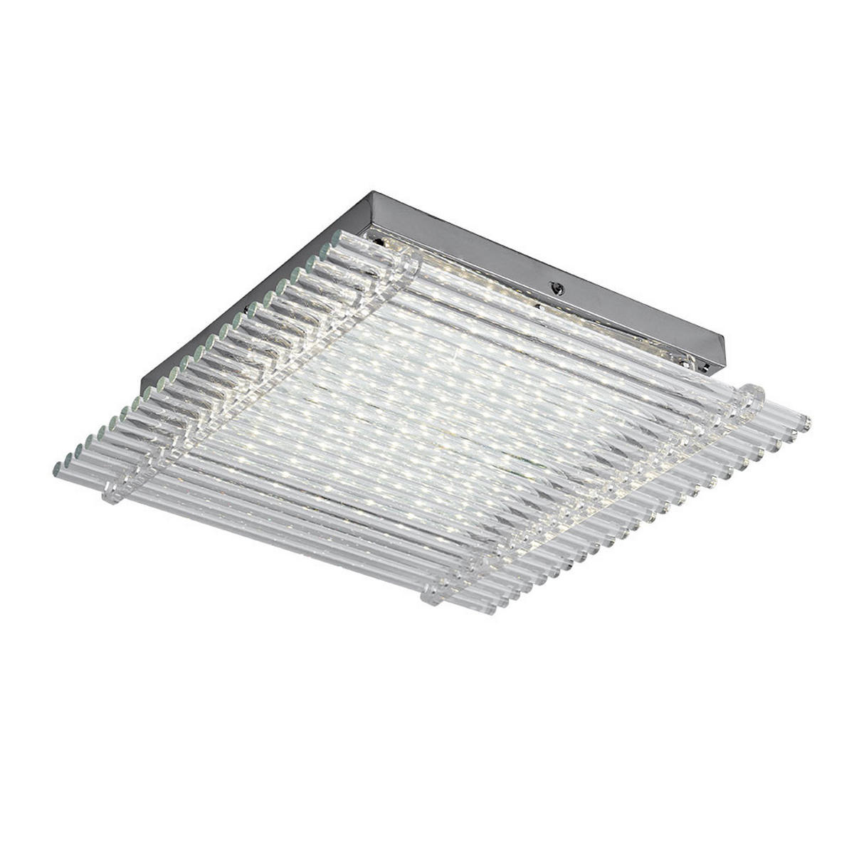 LED DECKENLEUCHTE VILLARICA Glas Silber - Silberfarben, Glas (31/31/7cm) - Globo Lighting