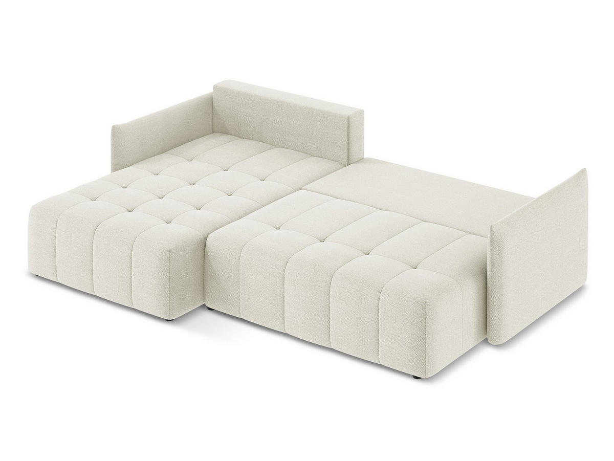 3-SITZER SOFA Chenille Stoff Grau - Hellgrau/Schwarz, Holzwerkstoff/Kunststoff (244/75/94cm) - Makamii