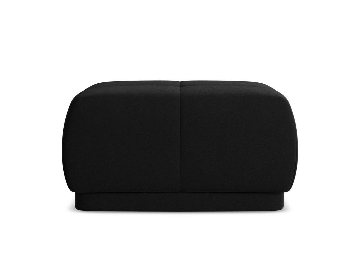 POUF Samt Stoff Schwarz - Schwarz, Kunststoff/Textil (60/35/60cm) - Makamii