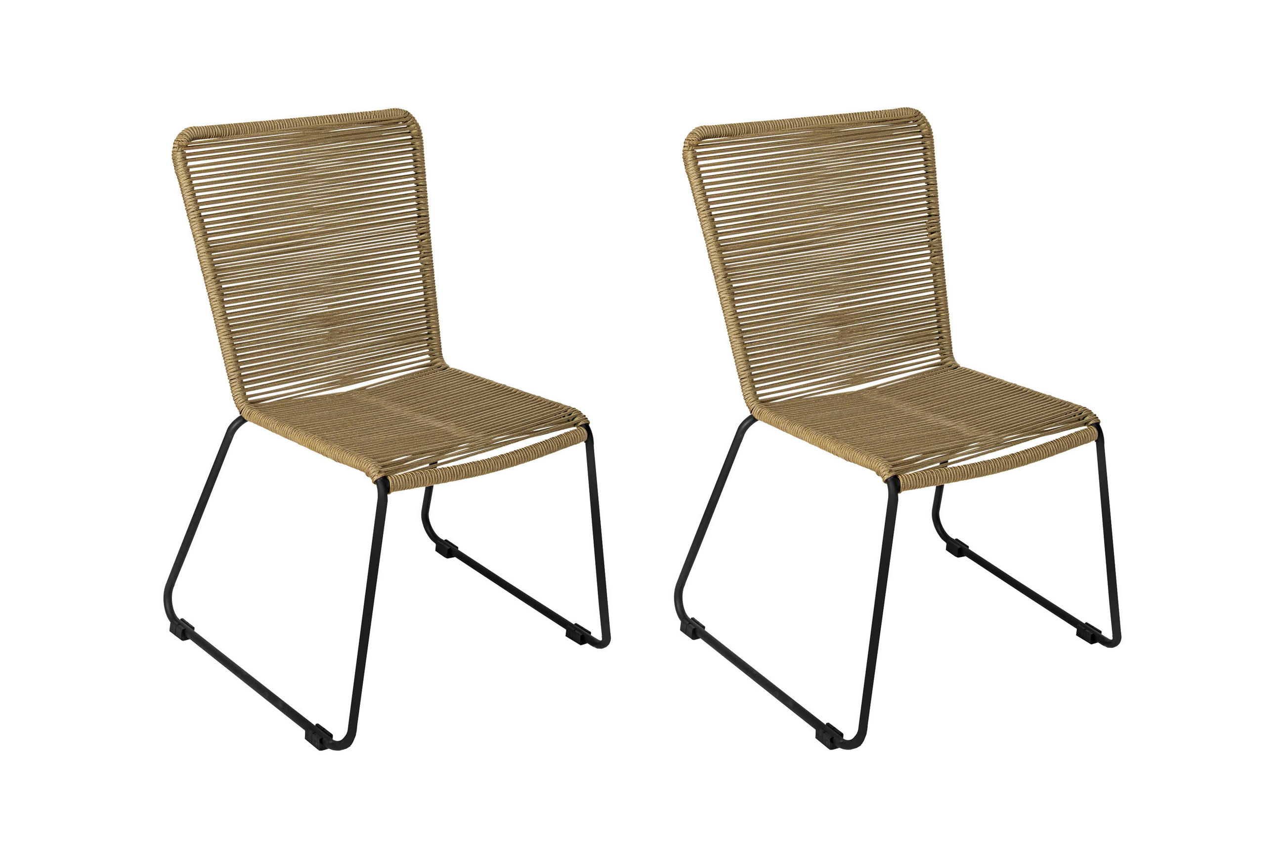 GARTENSTUHL 2ER-SET ISRA - Taupe, Textil/Metall (58/88/55cm) - SAM