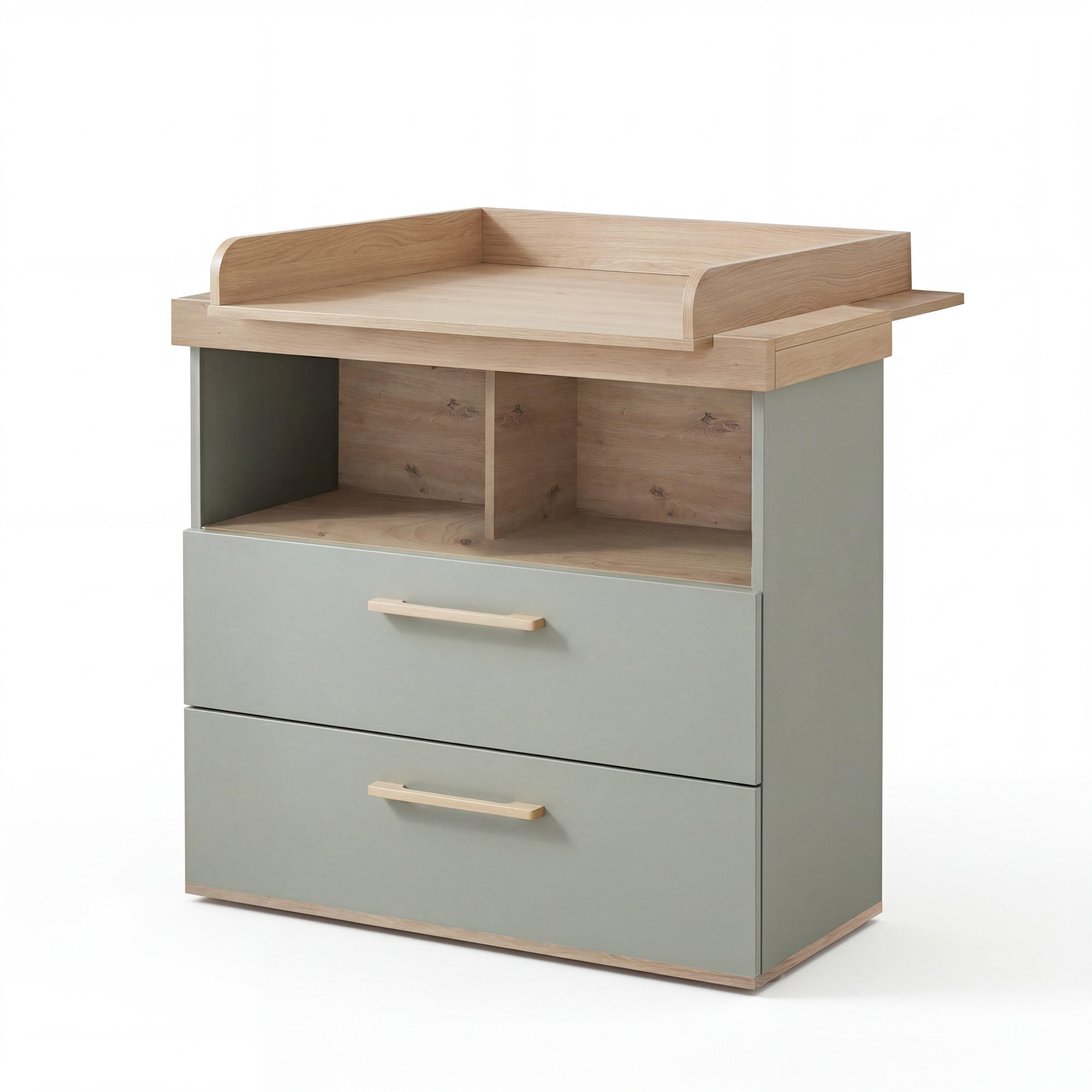 WICKELKOMMODE Jimmy Salbei - Salbeigrün, Holzwerkstoff (110/103/79cm) - Roba