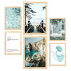 POSTER Set Mit 6 Türkises Wasser A3 & A4 Rahmen Aus Hellem Holz - Beige, Papier (29/3cm) - Nacnic