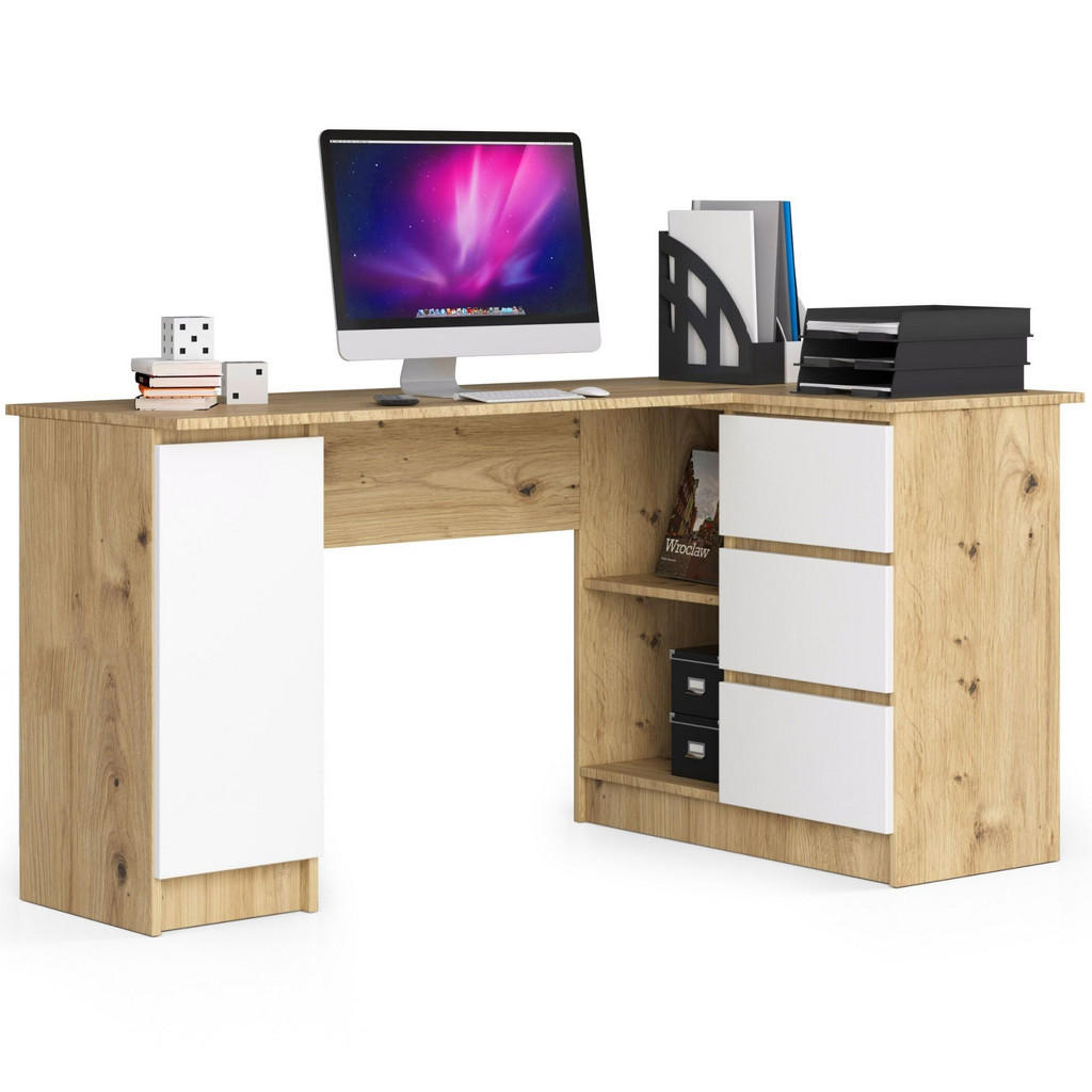 RAUMHIRSCH FURNITURE PSACÍ STŮL dub Artisan, bílá 77/155/85