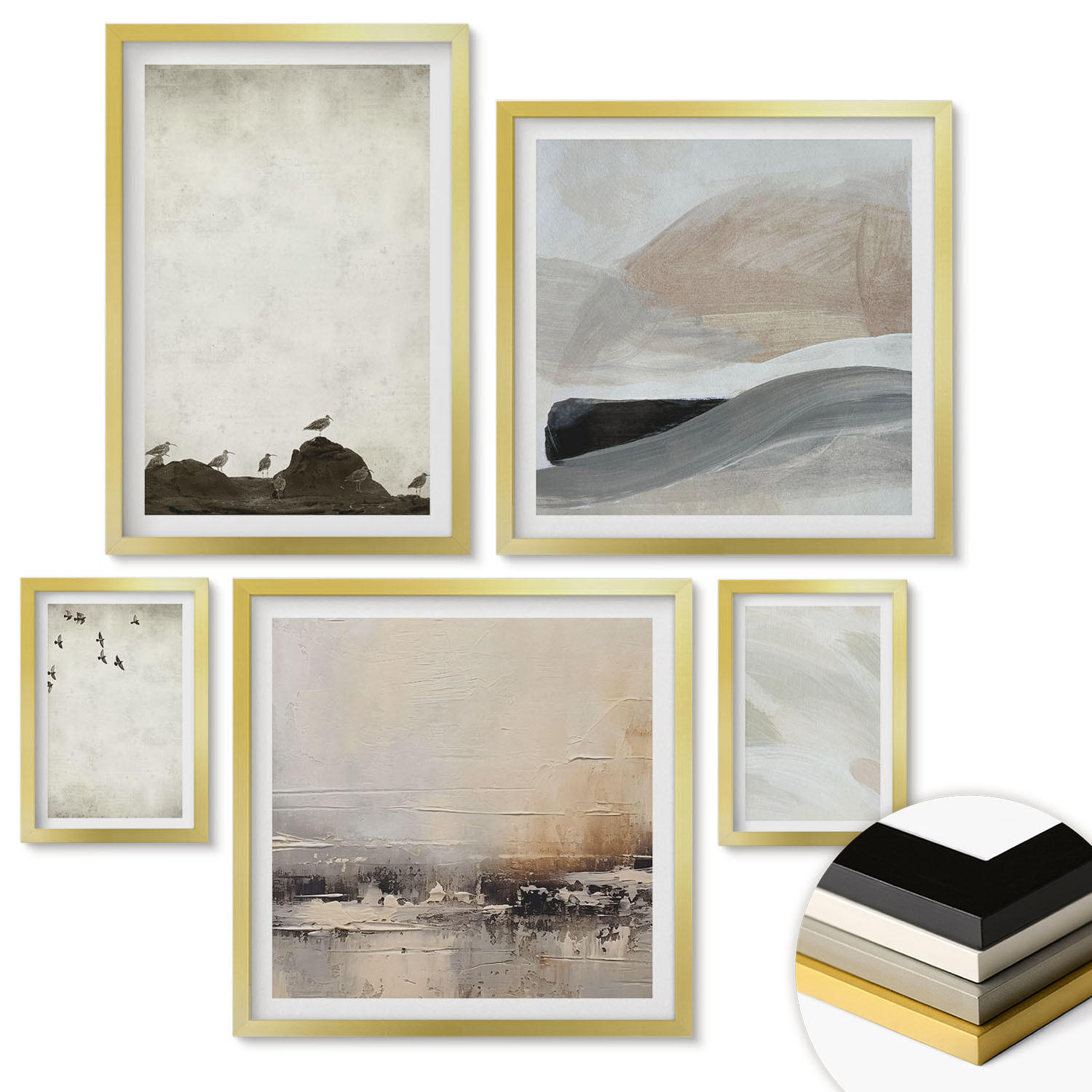 ArtPrintCave Wandbilder Gold 40x60 cm