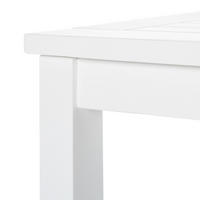 ESSTISCH - Akazie massiv - Weiß - Weiß, Holz (80/150/74cm) - home24