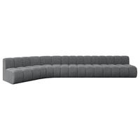 ECKSOFA modulares Sofa Montra-L3 - 472x174x70 cm Dunkelgrau - Dunkelgrau, Holzwerkstoff/Textil (472/174cm) - ALTDECOR