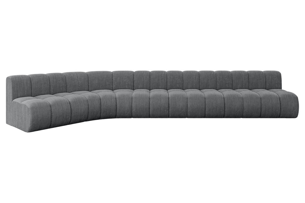 ECKSOFA modulares Sofa Montra-L3 - 472x174x70 cm Dunkelgrau - Dunkelgrau, Holzwerkstoff/Textil (472/174cm) - ALTDECOR