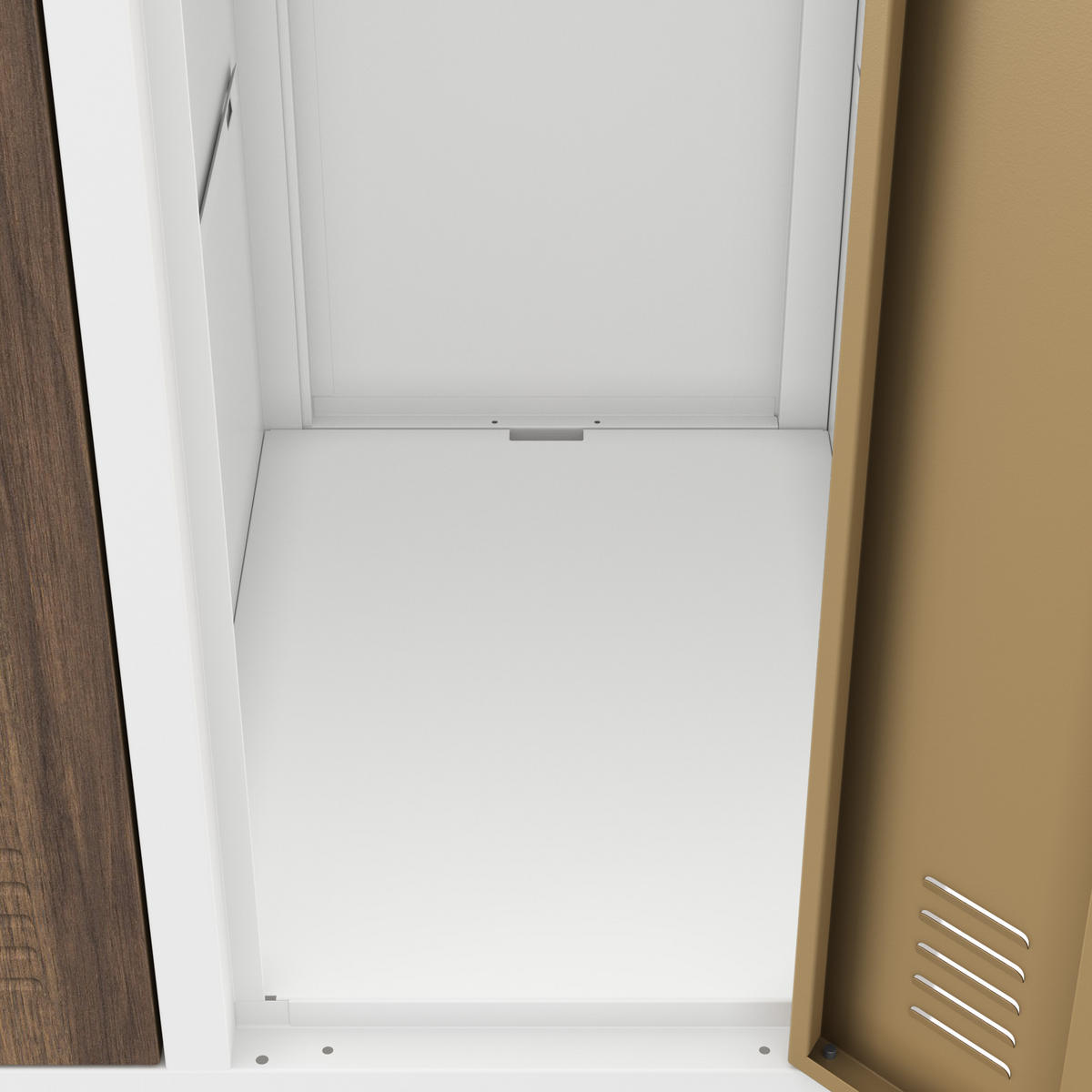 ARBEITSSCHUTZ-KLEIDERSCHRANK BARTEK 172x136x45 cm - Nussbaumfarben/Weiß, Metall (136/172/45cm) - Jan Nowak