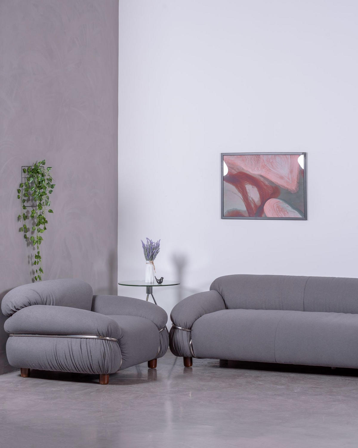 EINSITZER-SOFA GEPOLSTERT Textil Grau - Grau, Textil (108/63/96cm) - Nest Dream